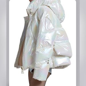 Nicole Benisti Matignon iridescent down jacket parka S M L like Moncler tillier